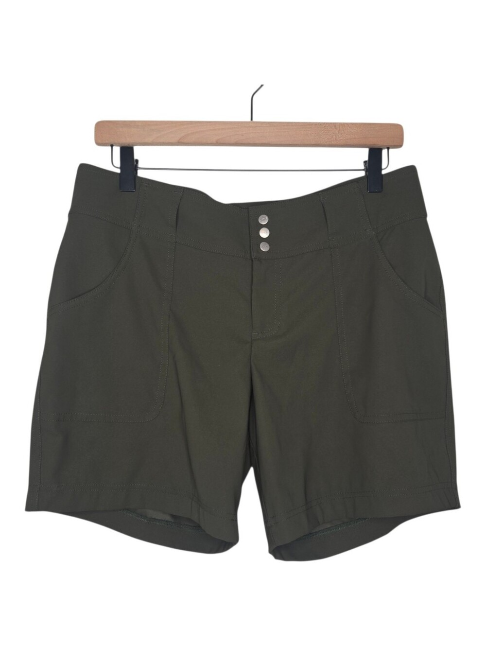 Jofit Womens Green Essential Mid Length Tennis Shorts Size 6